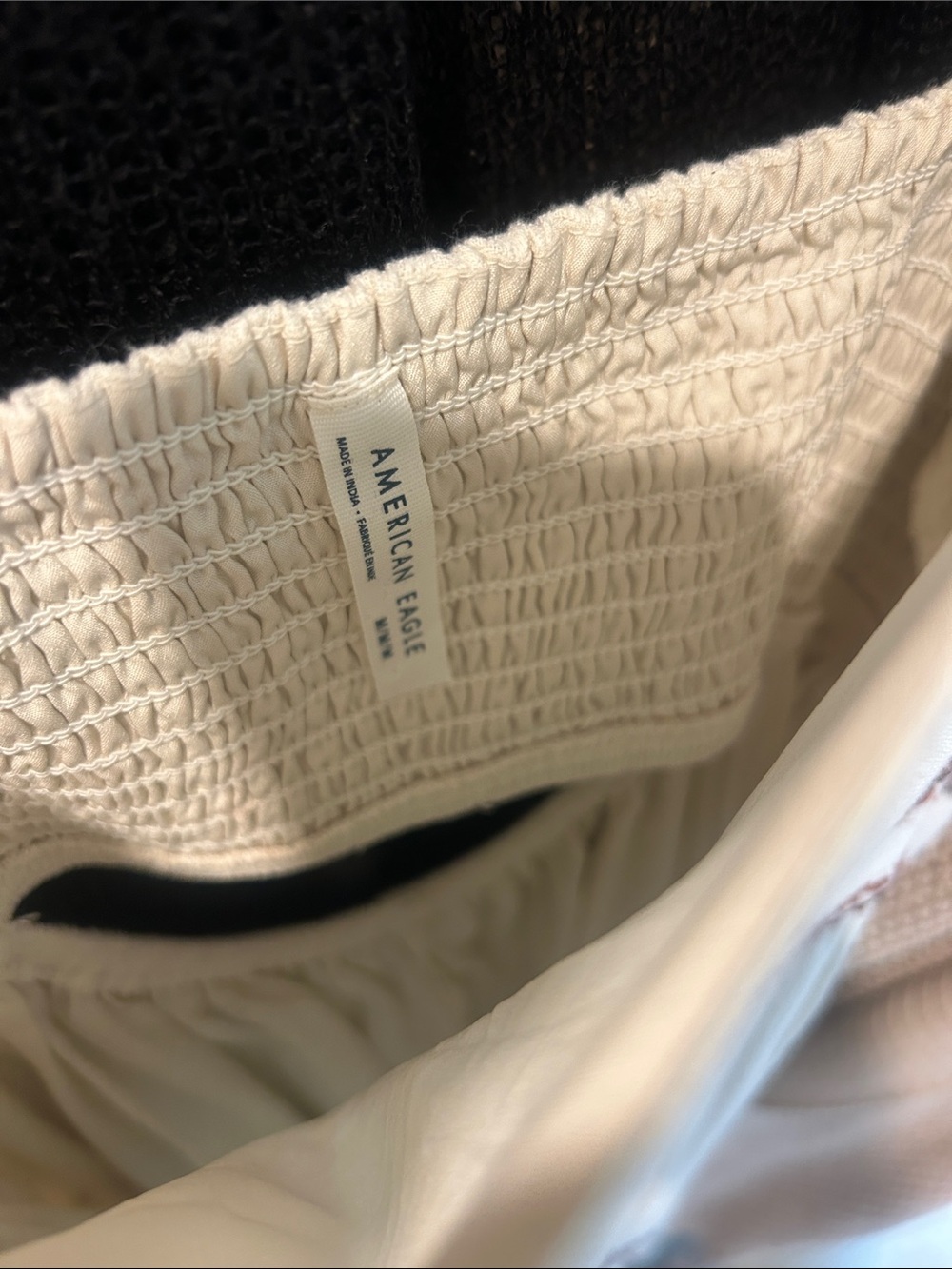 American Eagle Outfitters Cream Maxi Dress with Burgundy Embroidery - Picture 2 of 5